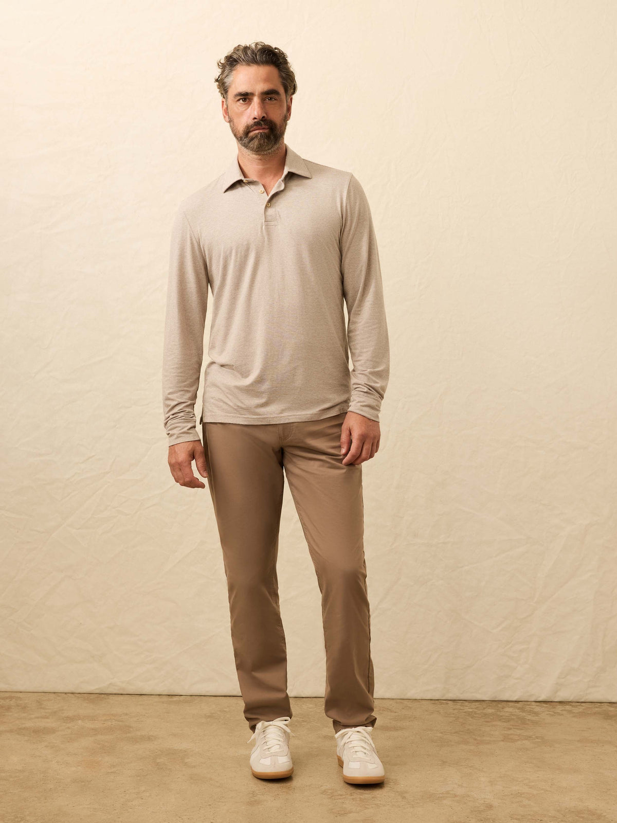Long-Sleeve Movement™ Polo - Mountain Bark Feeder