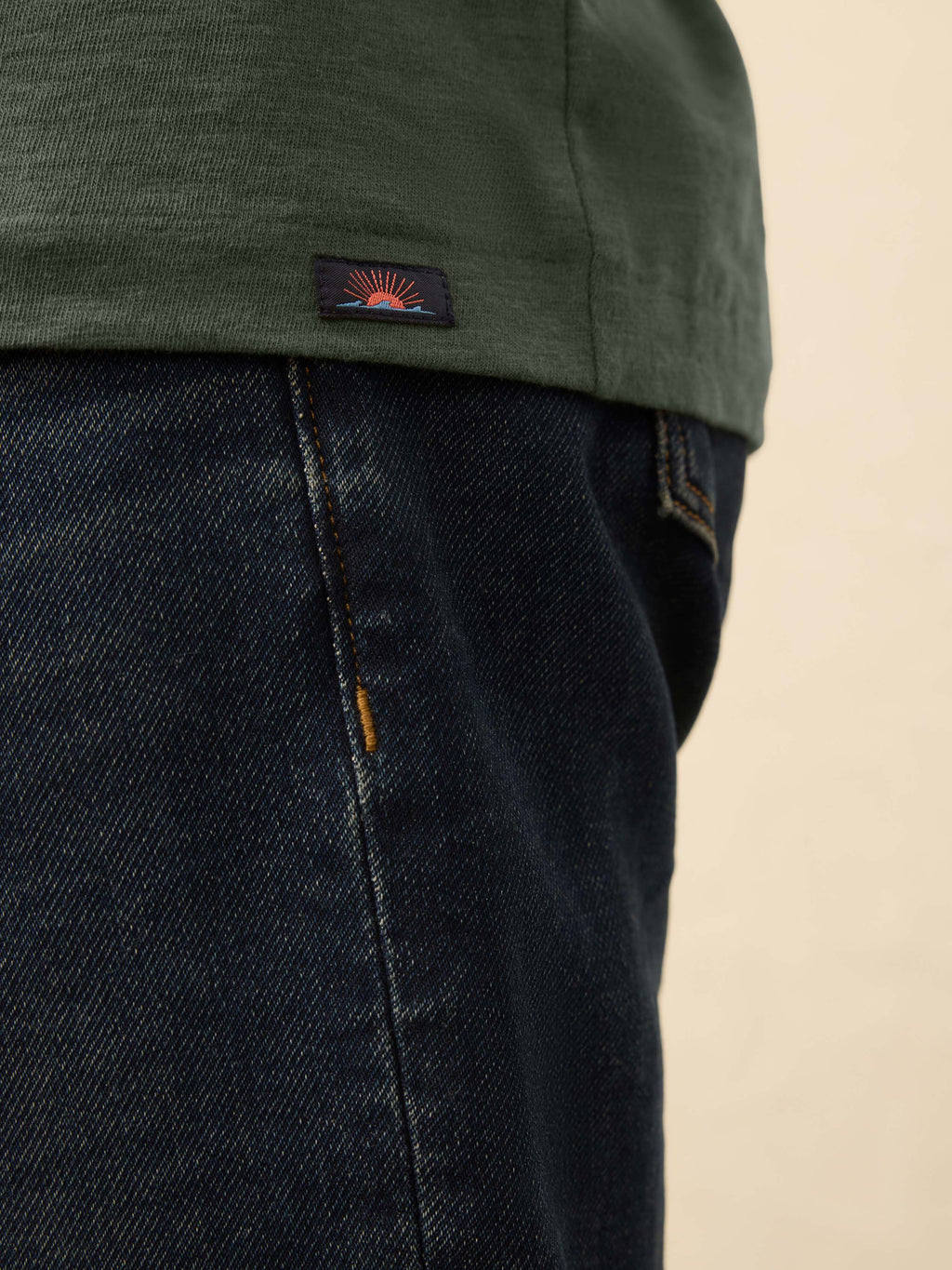 Sunwashed Regenerative Pocket Tee - Fall Evergreen