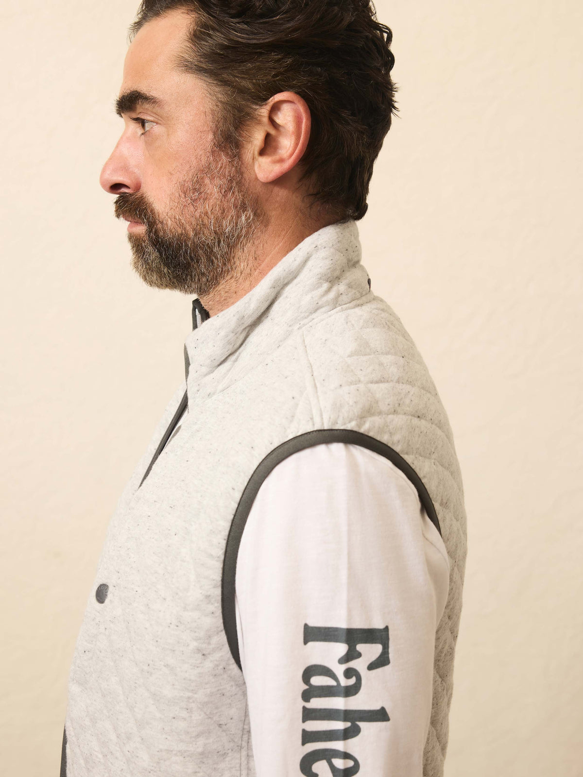Epic Quilted Fleece Vest - Ivory Peak Heather
