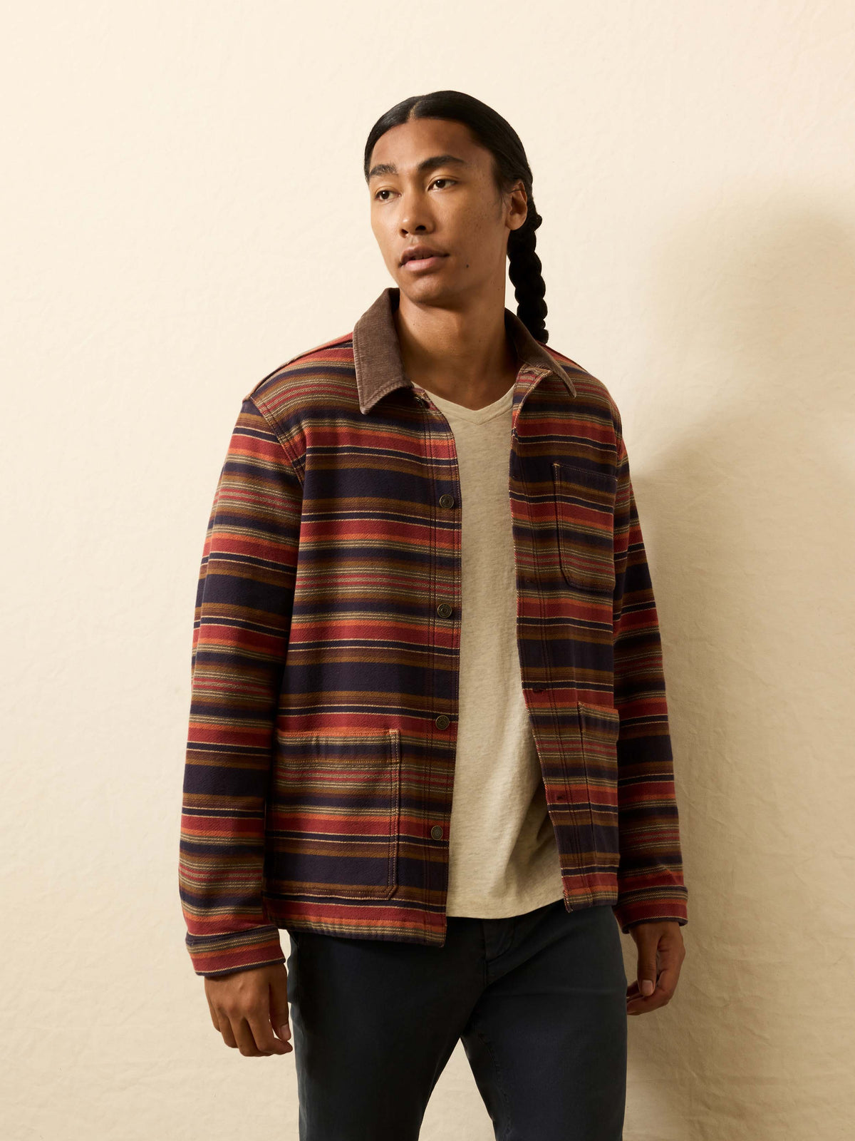 High Ridge Twill Studio Jacket - Night Time Fire Stripe