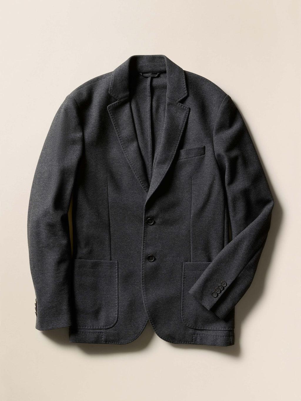 Knit Blazer - Charcoal Cliff