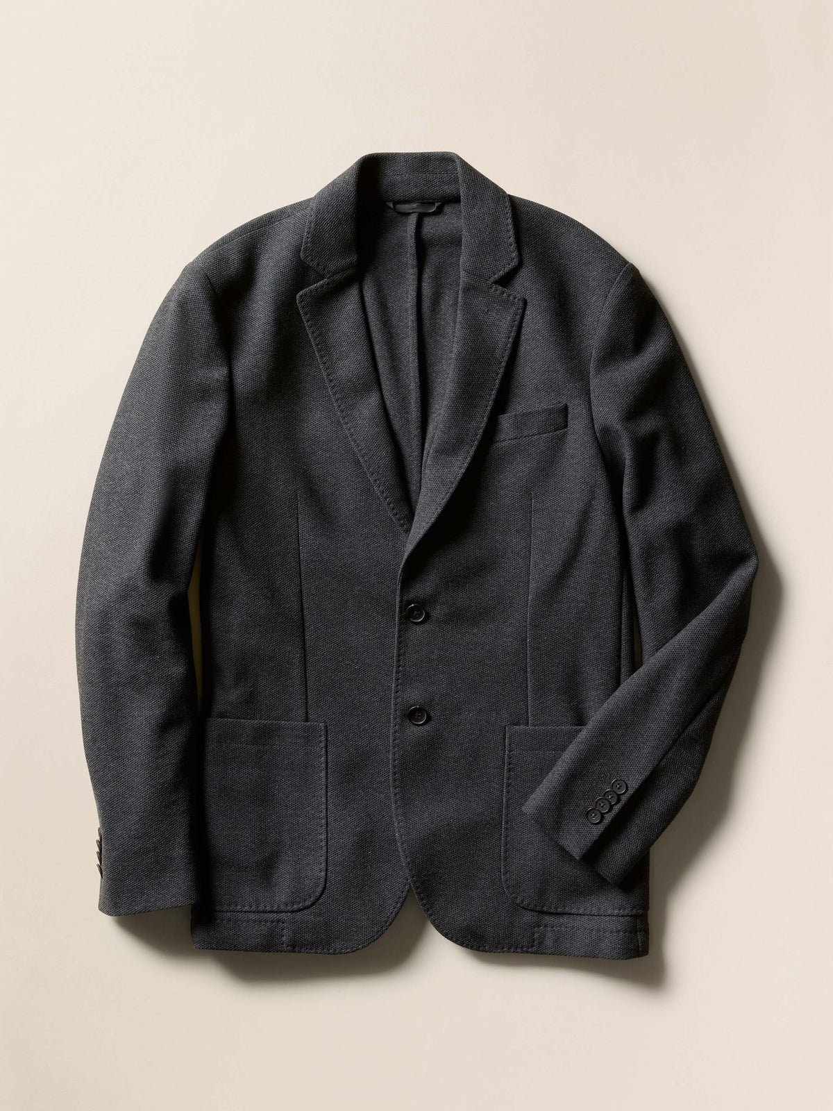 Knit Blazer - Charcoal Cliff