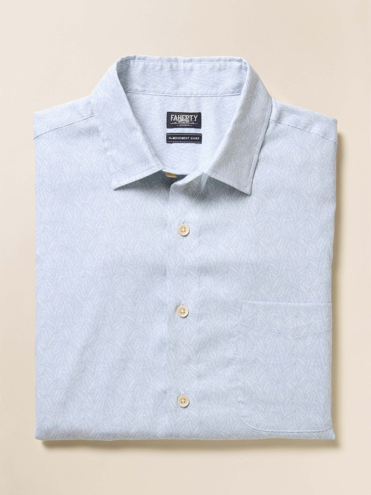 Short-Sleeve Movement™ Monterey Shirt - Ivory Sky Rainforest