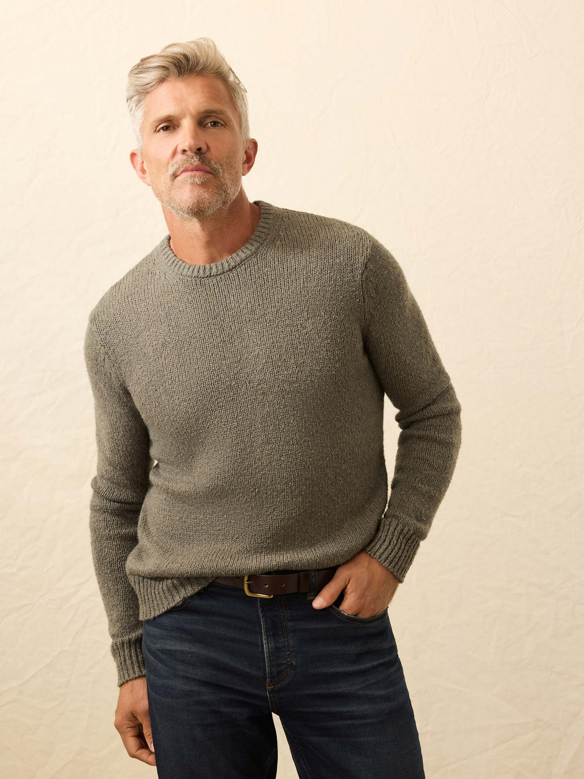 Heirloom Crewneck Sweater - Olive Cove