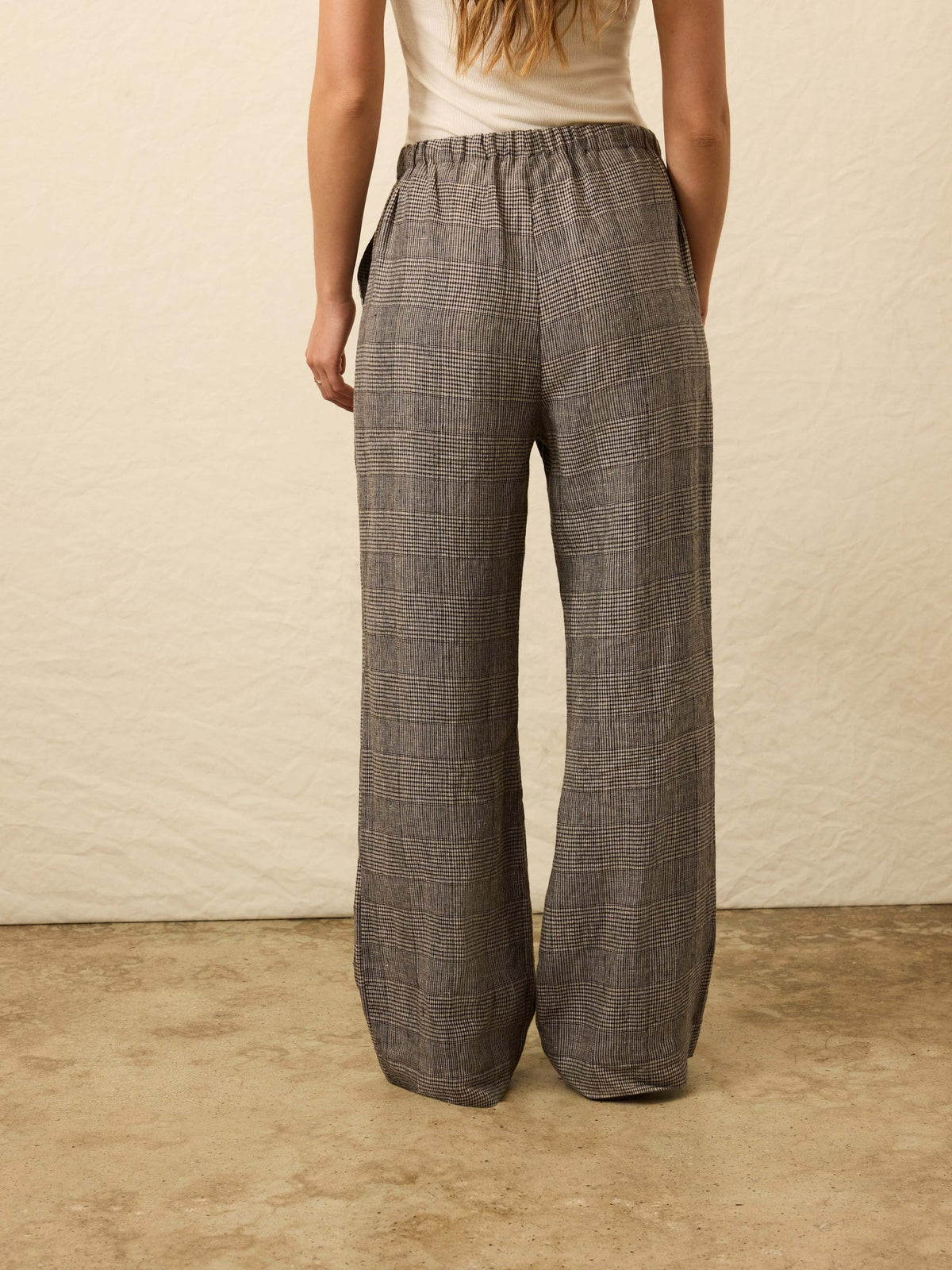 Laidback Linen Pant - Overlook Plaid