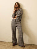 Laidback Linen Pant - Overlook Plaid