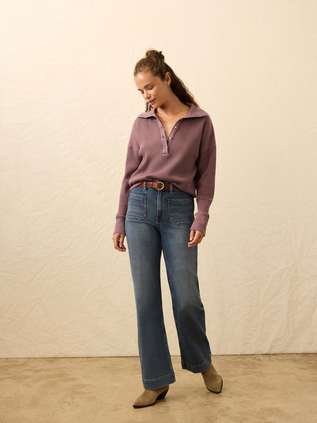 Apres Waffle Henley - Flint