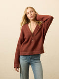 Jackson V-Neck Popover - Smoked Paprika