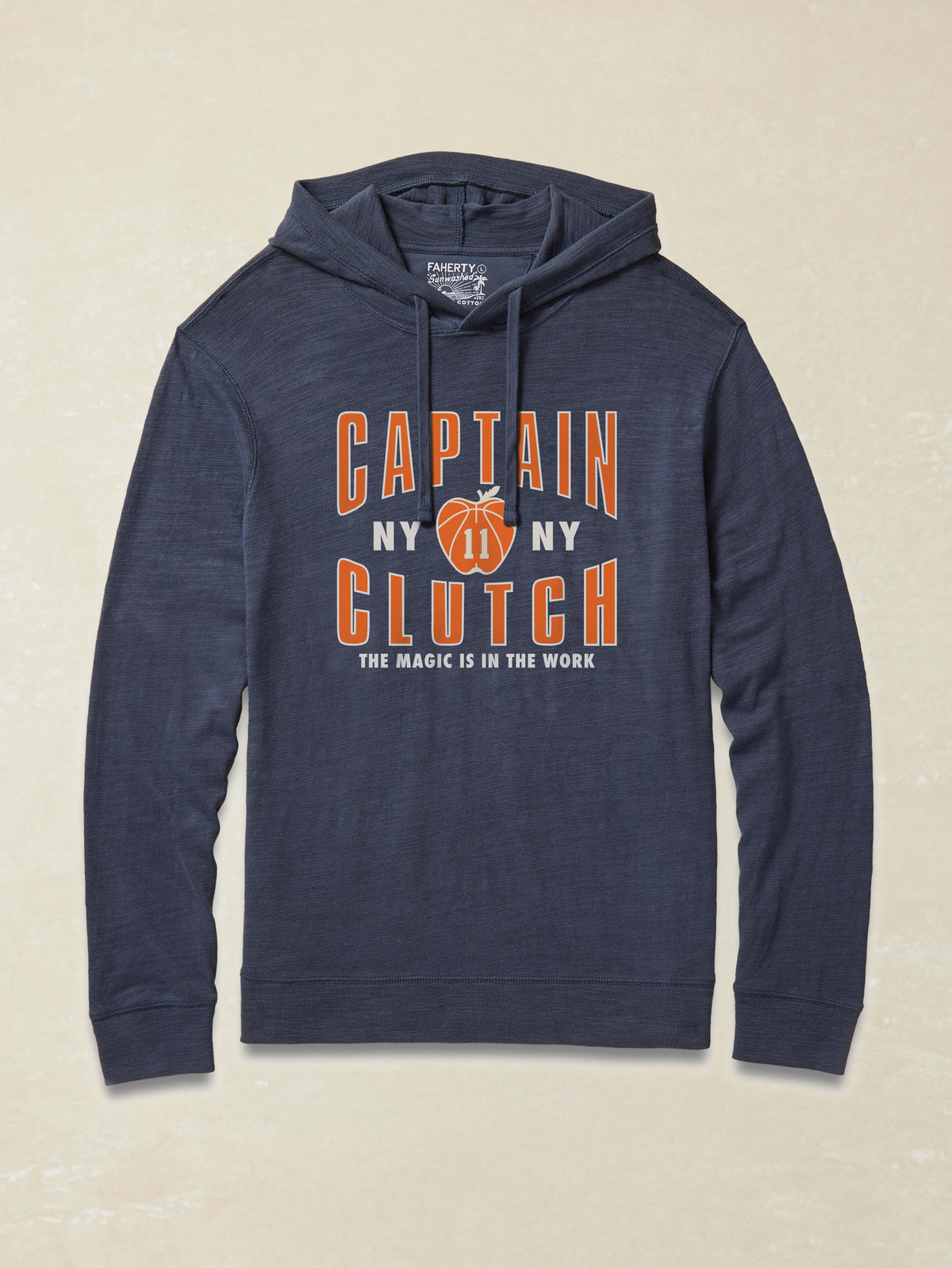 Jalen Brunson Captain Clutch Sunwashed Slub Hoodie - Blue Nights