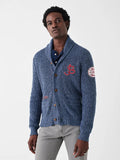 St. John's Marled Cotton Cardigan - Navy Night Marl