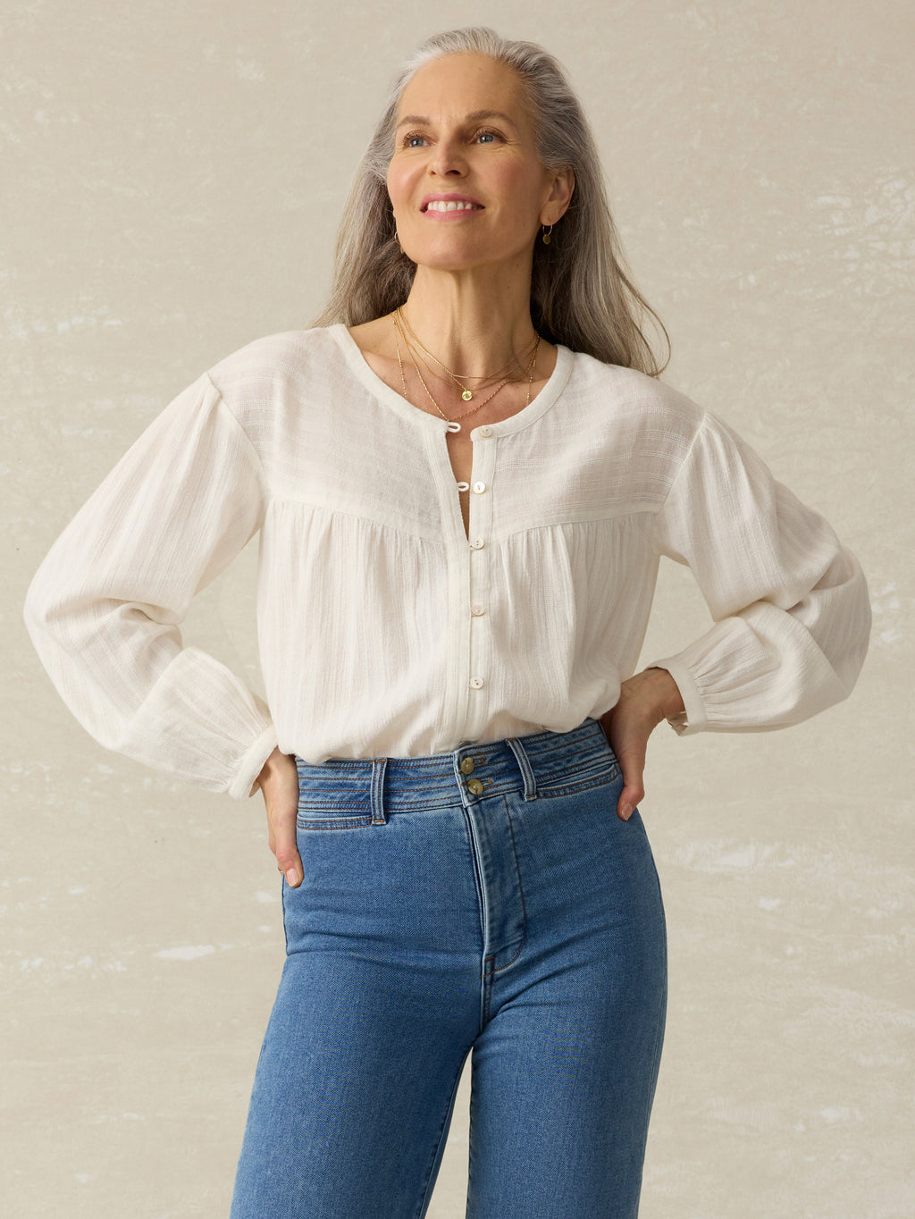 Lena Top - Egret