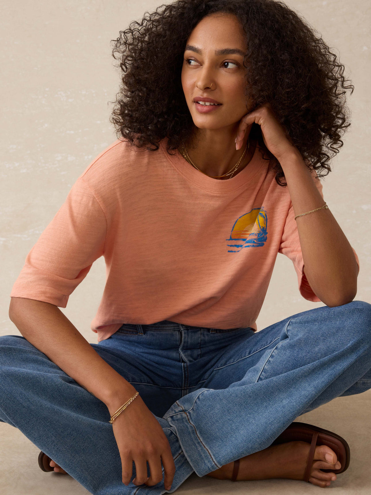 Sunwashed Regenerative Tee - Canyon Sunset