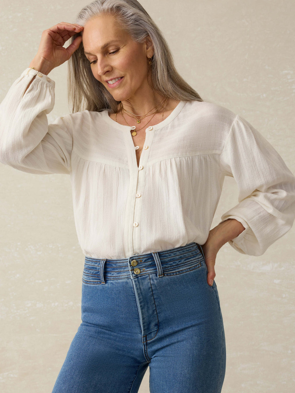 Lena Top - Egret
