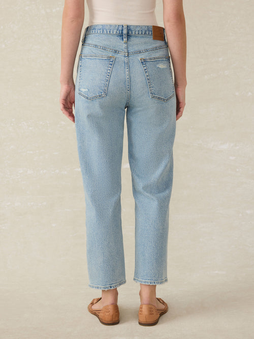 90S Crop Patchwork Jean - Heirloom Indigo Wash