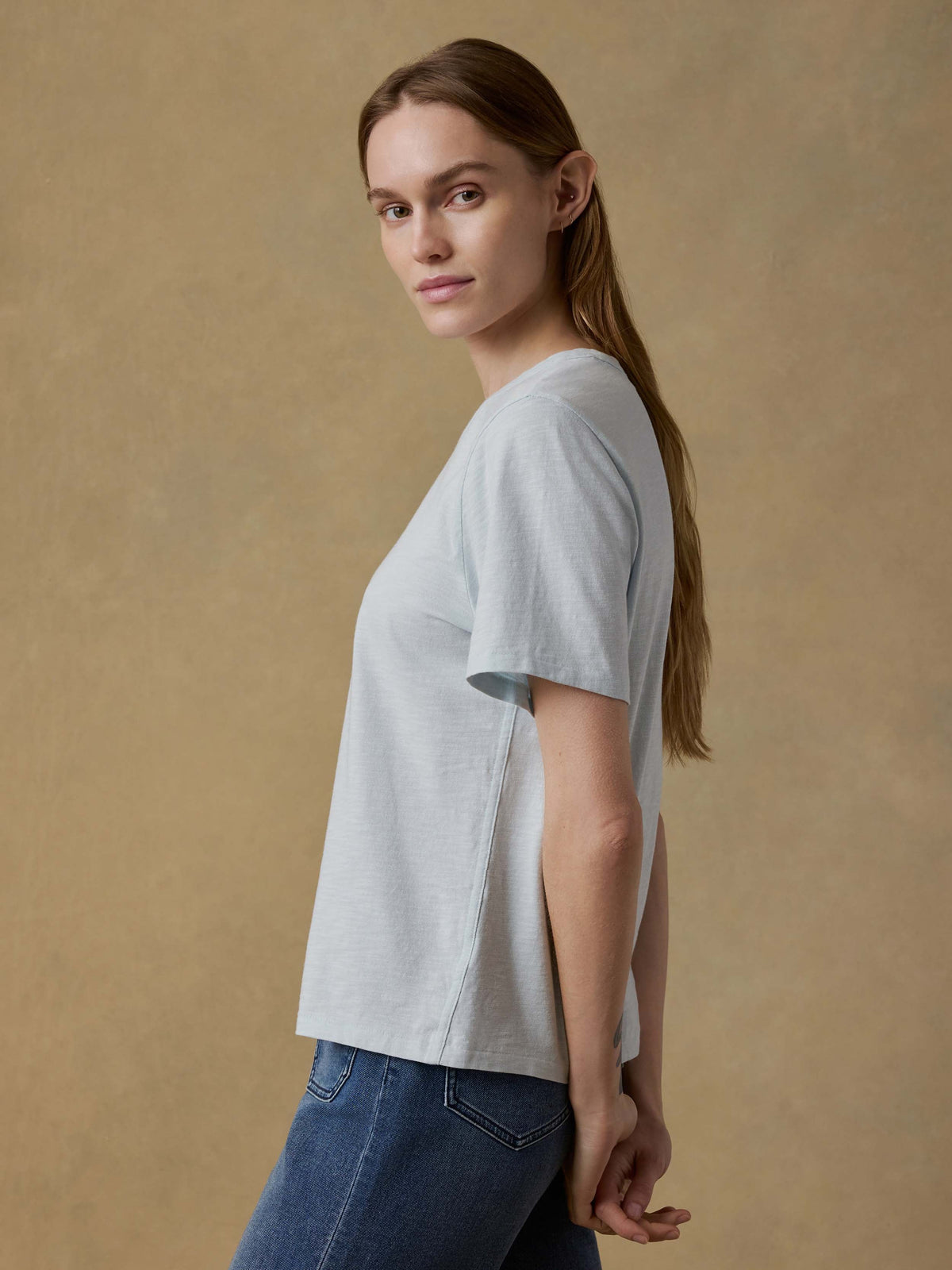 Sunwashed Regenerative Tee - Sky