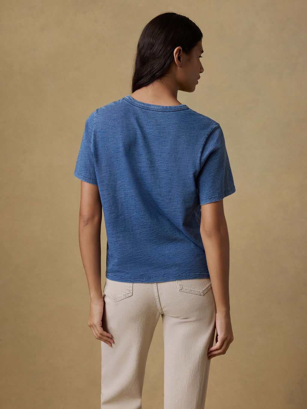 Sunwashed Regenerative Tee - Medium Indigo Wash