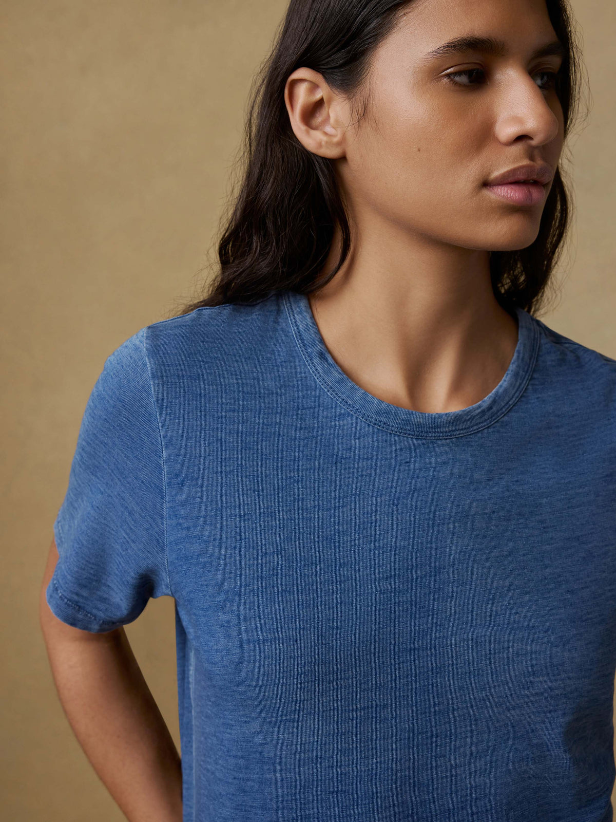 Sunwashed Regenerative Tee - Medium Indigo Wash