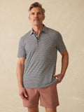 Sunwashed T-Shirt Polo - Ocean Stone Stripe