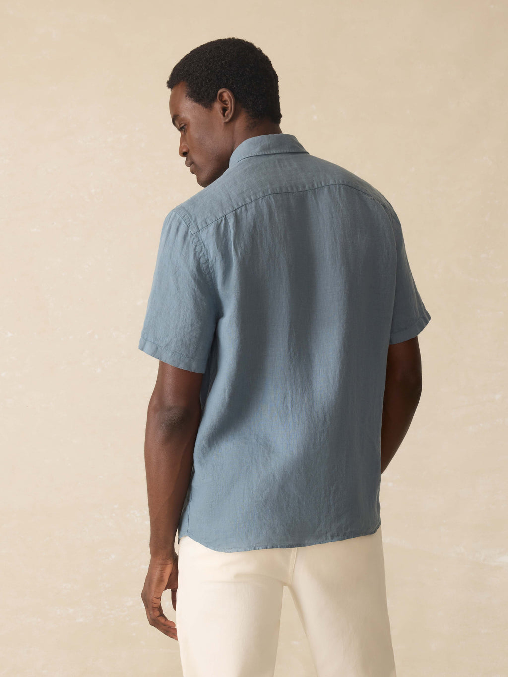 Short-Sleeve Laguna Linen Shirt - Deep Marine