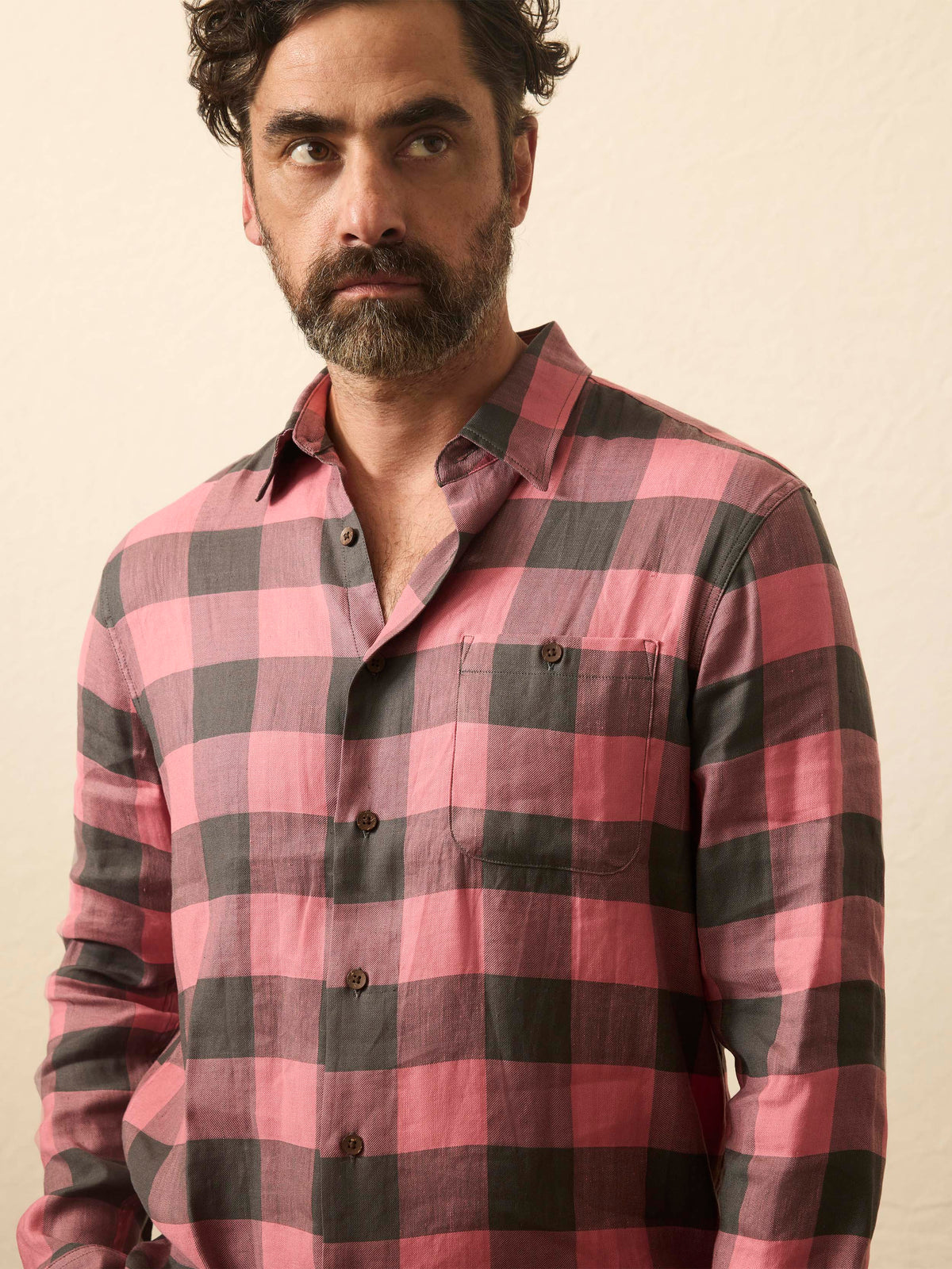 Long-Sleeve Breeze Shirt - Charcoal Red Buffalo