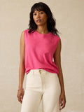 Sunwashed Slub Muscle Tank - Pink Flambe