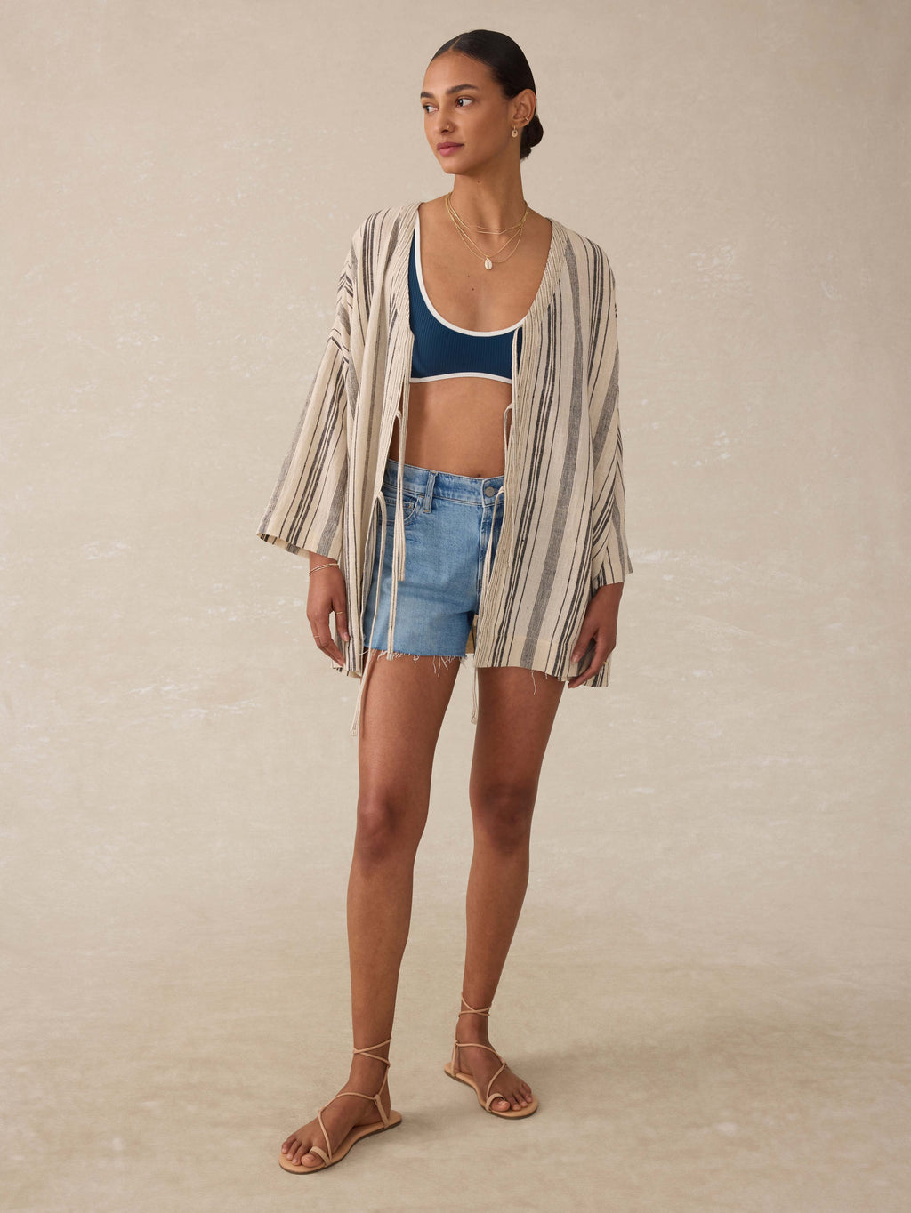 Rip Tide Cover Up - Sandy Mixed Stripe