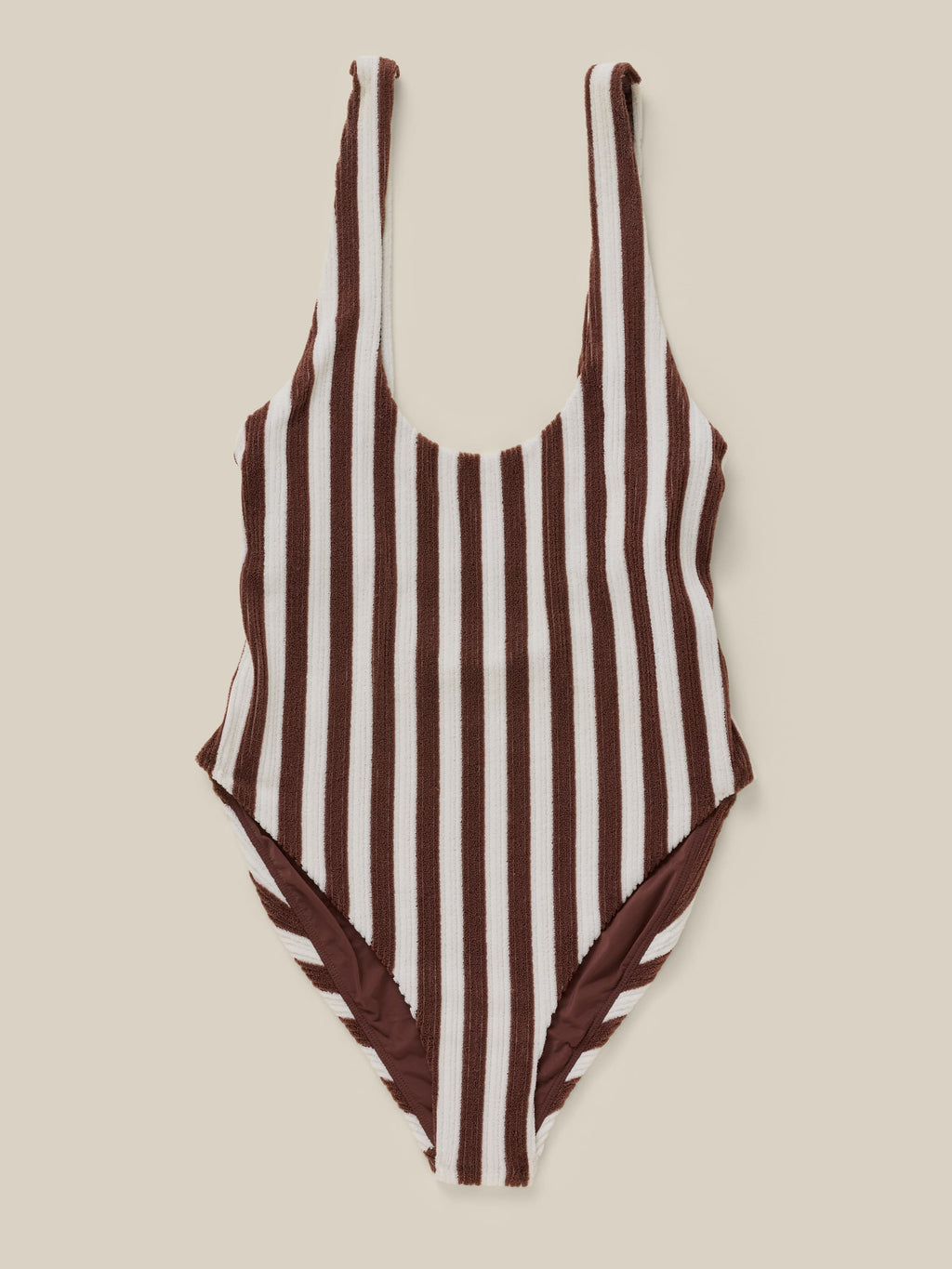 Wavebreak One Piece - Mini Cocoa Stripe
