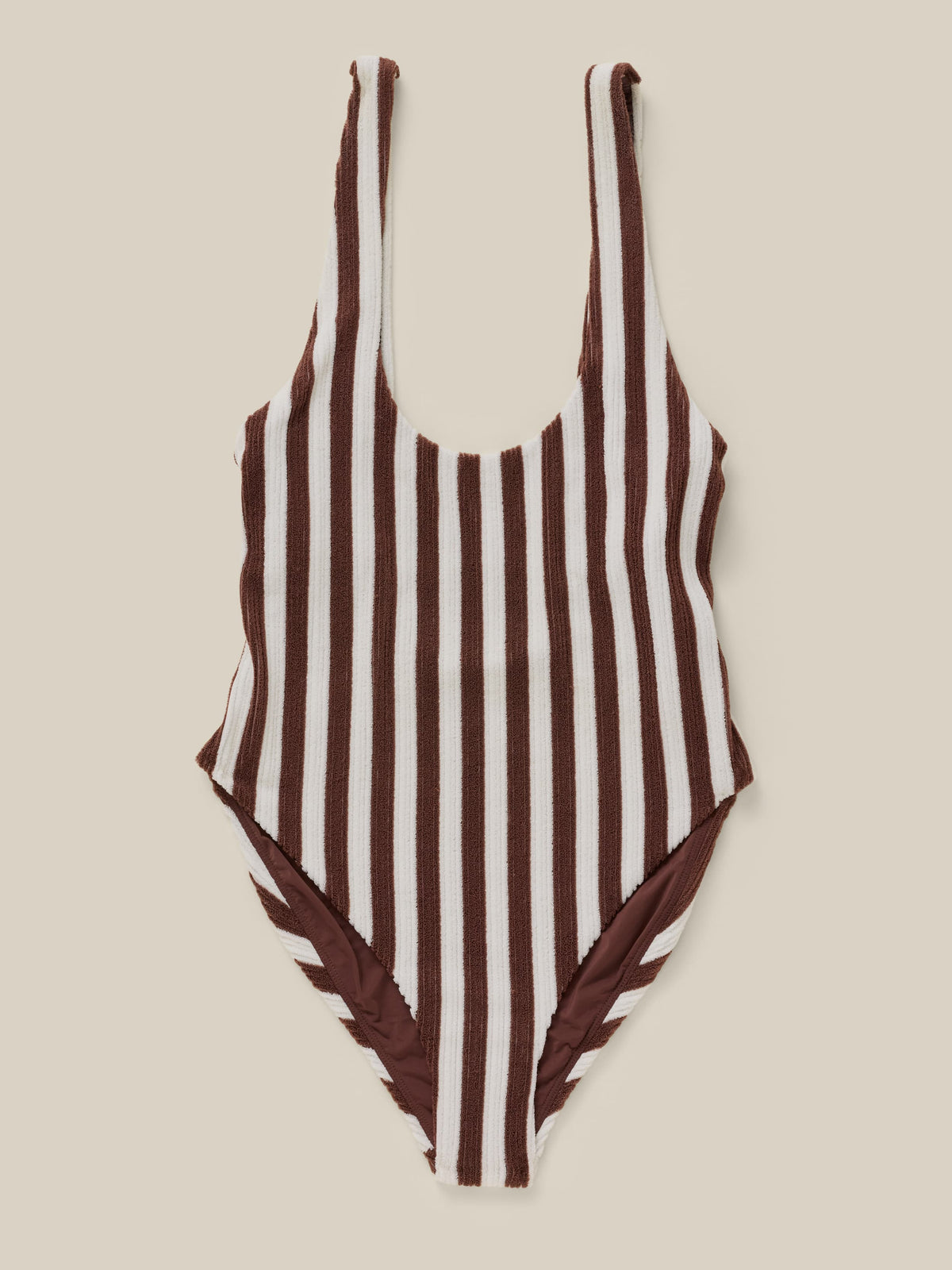 Wavebreak One Piece - Mini Cocoa Stripe